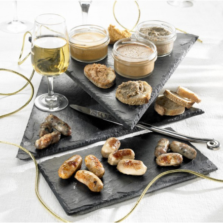 Les Petites Saucisses de Toulouse au Coulis de Tomates, Basilic et Piment Doux d'Espelette 