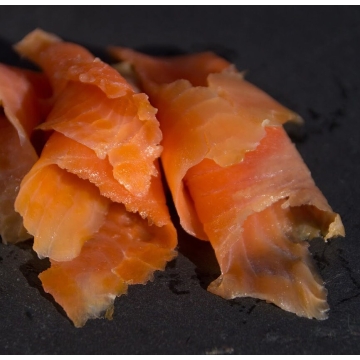 La truite fumée tranchée...