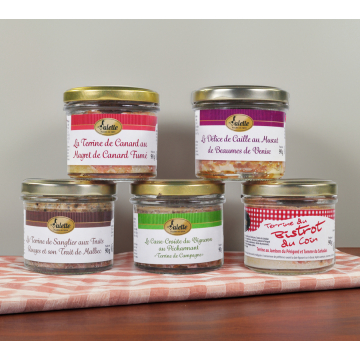 Le lot de 5 terrines de 90...